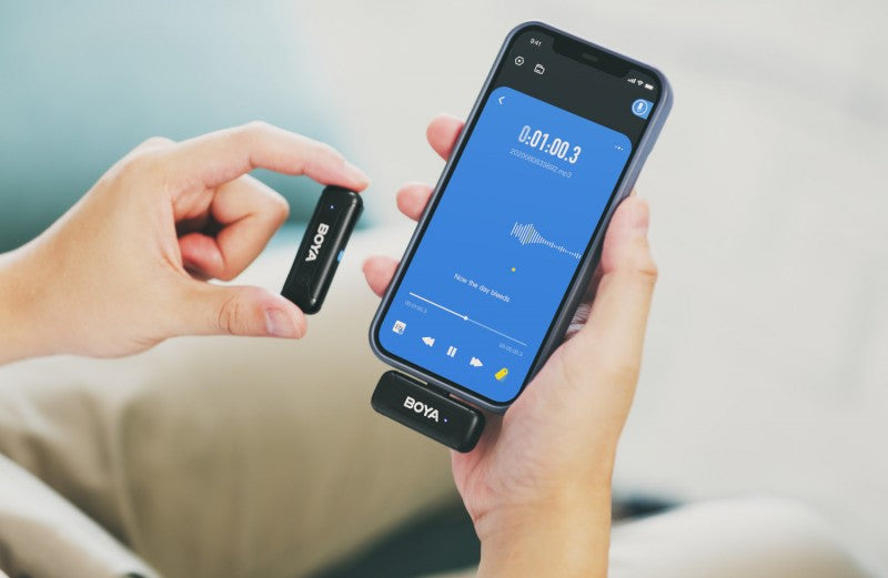 Boya 2.4GHZ Wireless Microphone System Compatible With Type-C Devices Boya 2.4GHZ Wireless Microphone System Compatible With Type-C Devices